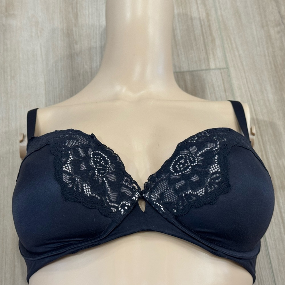 Maidenform 38C Push-Up Bra Black Lace Underwire Lift Bra Sexy Comfortable